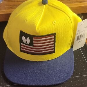 WuTang Iron Flag Wu Wear Snapback Hat, Vibrant Yellow And Blue, NWT, Killah Bees